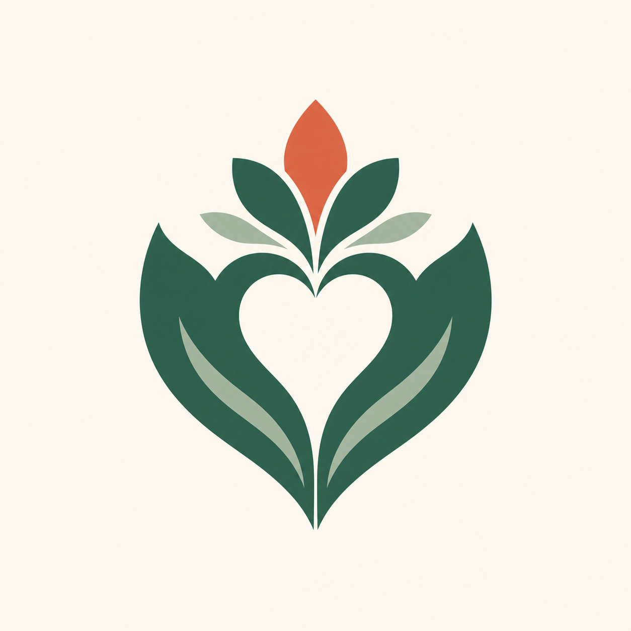 BloomHart leaf and heart mark